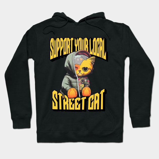 Street Cat Hoodie by Depressed Bunny